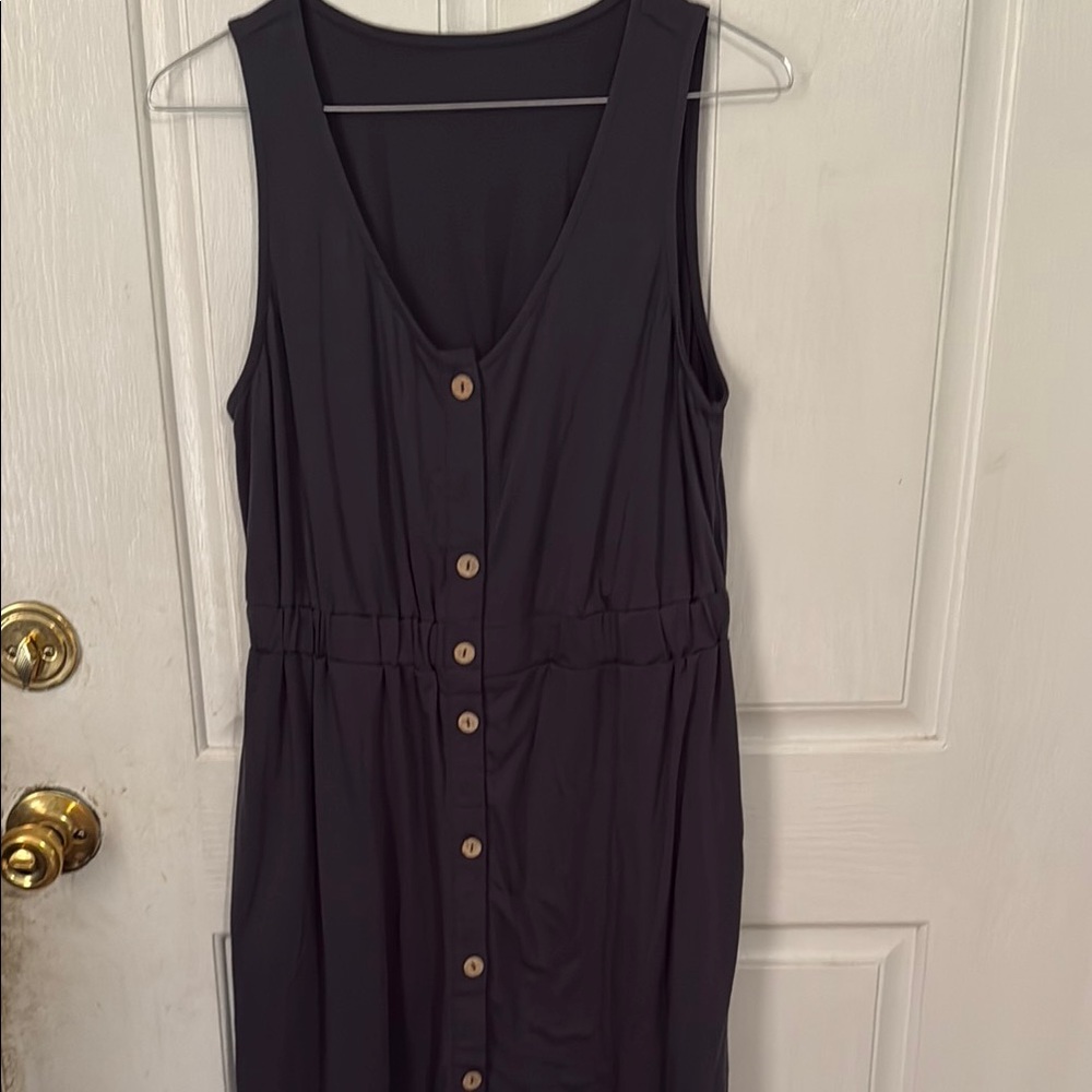 Elegant Black Button-Down Dress